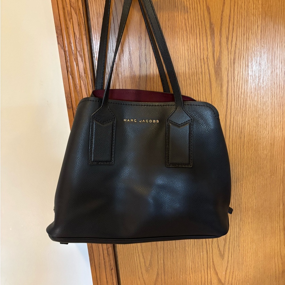 Large Black Pebbled Leather Marc Jacobs Tote